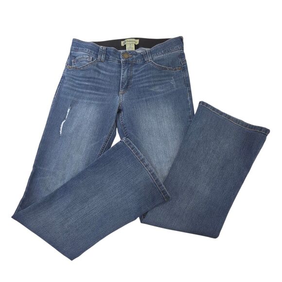 Democracy Jeans Size 8 Ab Technology Medium Rise Booty Lift Bootcut Distressed - Picture 1 of 13